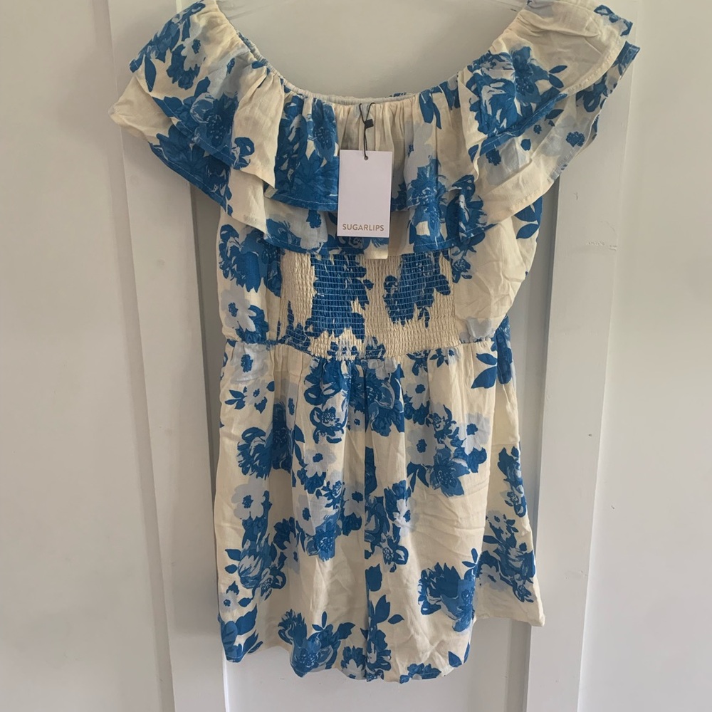 Sugarlips Blue Floral Dress